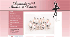 Desktop Screenshot of donnasstudioofdance.com
