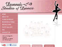 Tablet Screenshot of donnasstudioofdance.com
